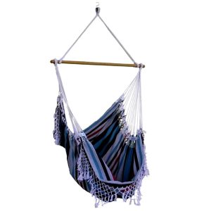 Vivere Brazilian Style Cotton Hammock Chair- Denim