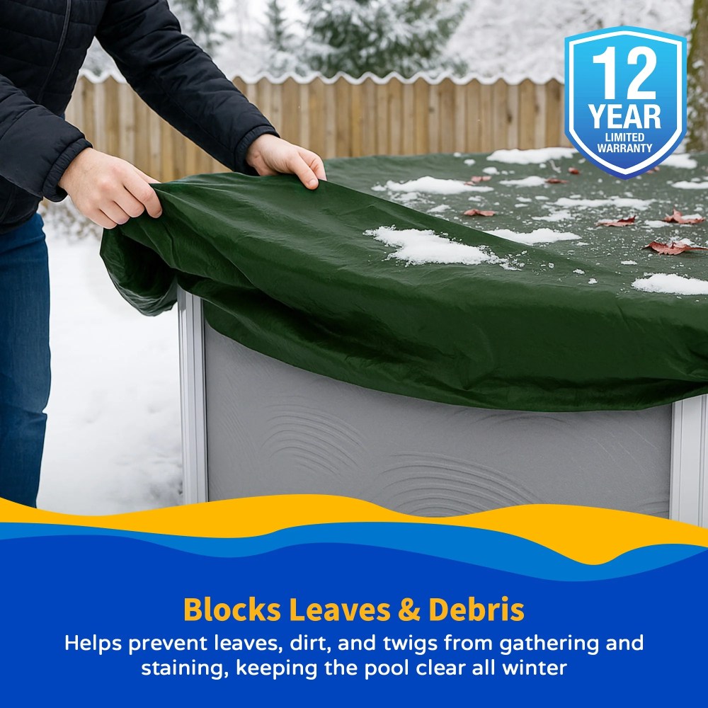 Blue Wave Products 15" x 30" Forest Green Winter Pool Covers for Above-Ground Pools - Image 2