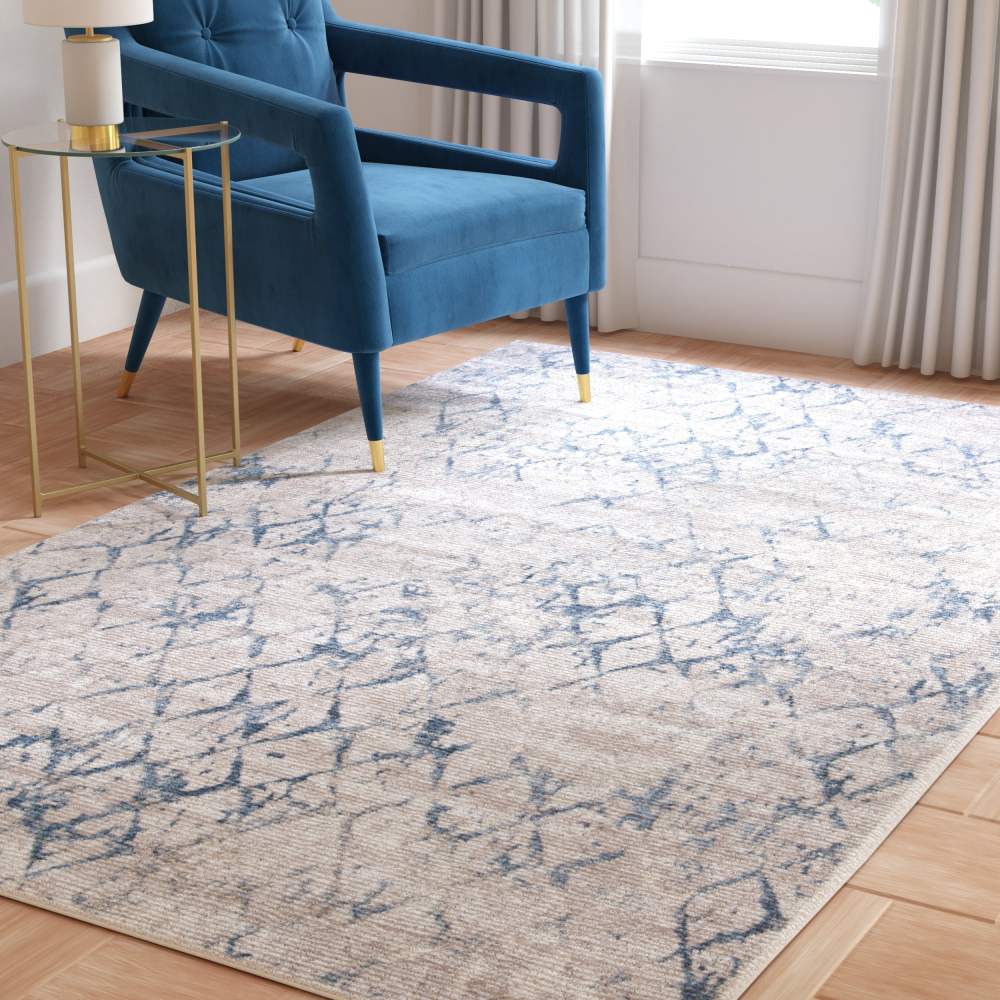 SAFAVIEH Amelia Roslyn Abstract Area Rug, Light Gray/Blue, 12" x 18" - Image 10