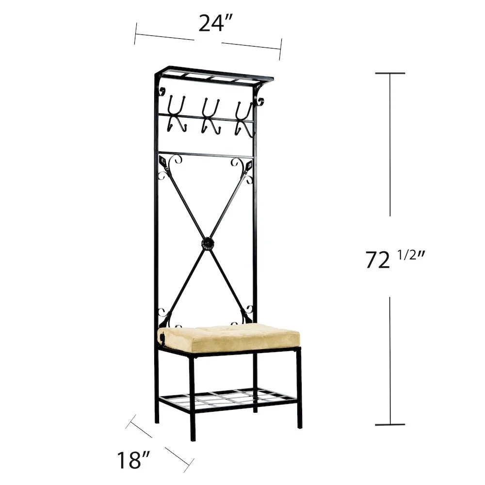 SEI Dovanti Entryway Storage Rack - Image 4