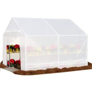 King Canopy Greenhouse 10" x 10" , 1 3/8 in. Steel Frame, 6-Leg, Opaque White Solarig Ripstop Fabric