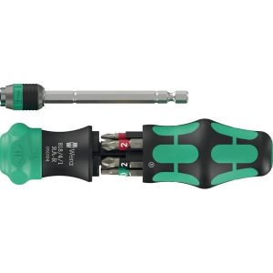 Wera Tools Kompakt 20 Ra-R Kraftform Screwdriver Bit Set,6 Pieces