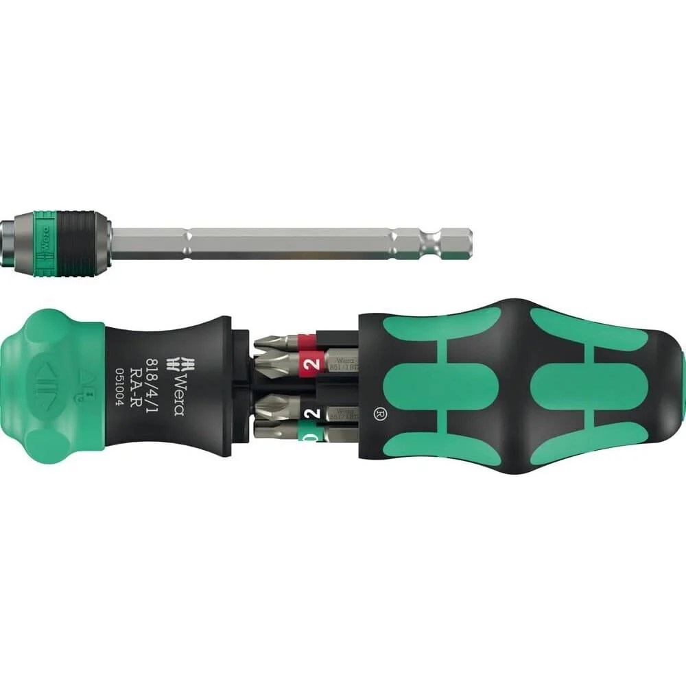 Wera Tools Kompakt 20 Ra-R Kraftform Screwdriver Bit Set,6 Pieces