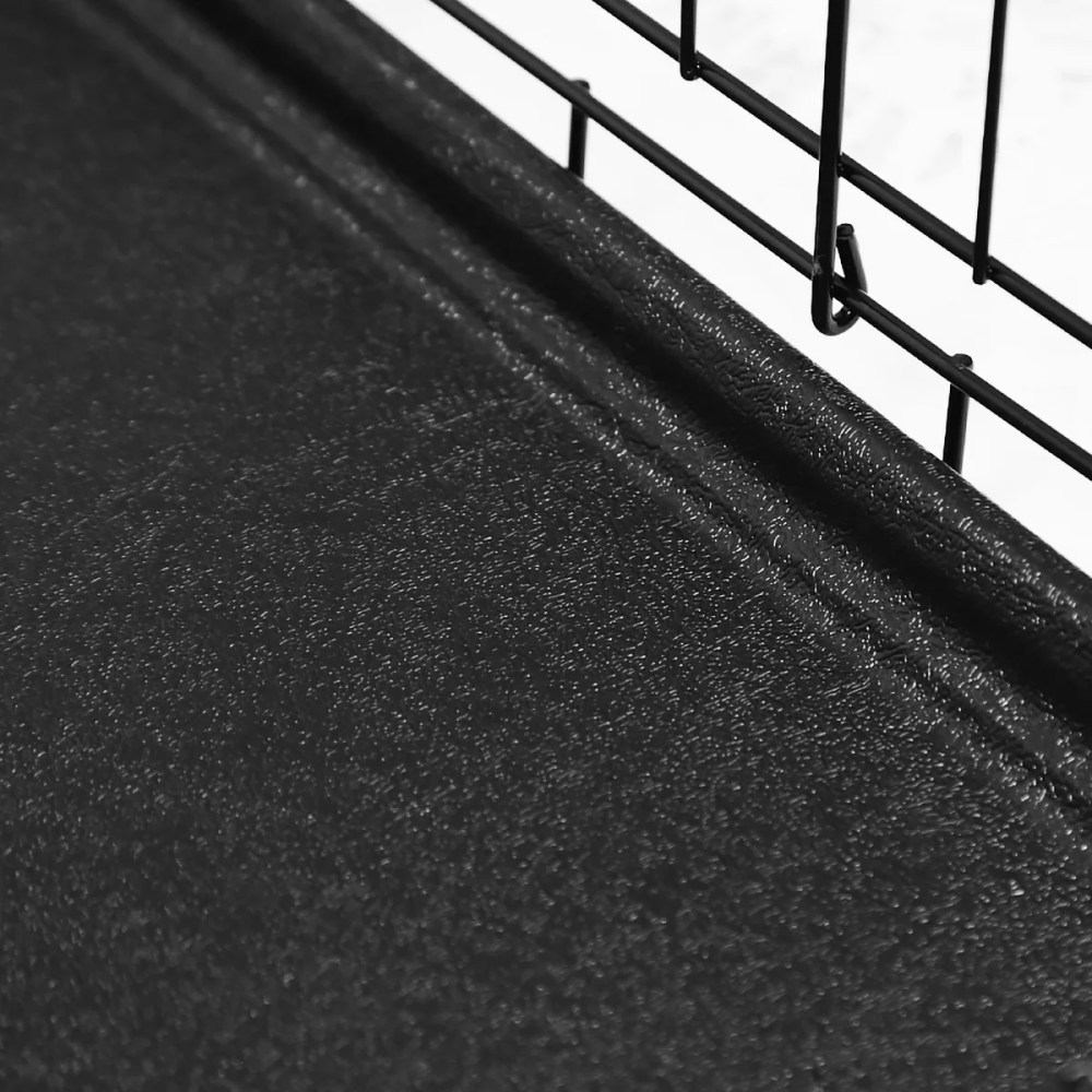 Geniqua Intermediate Black 36" 2-Dr Folding Pet Crate Cage Dog Cat Kennel Pen ABS Tray - Image 3