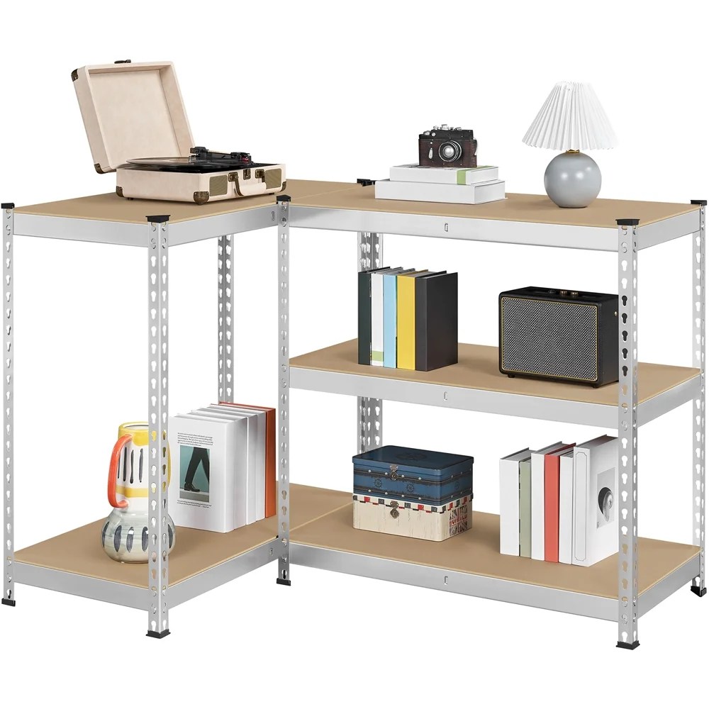 Alden Design 5-Shelf Boltless & Adjustable Steel Storage Shelf Unit, Silver, Holds up to 705 lb Per Shelf - Image 3