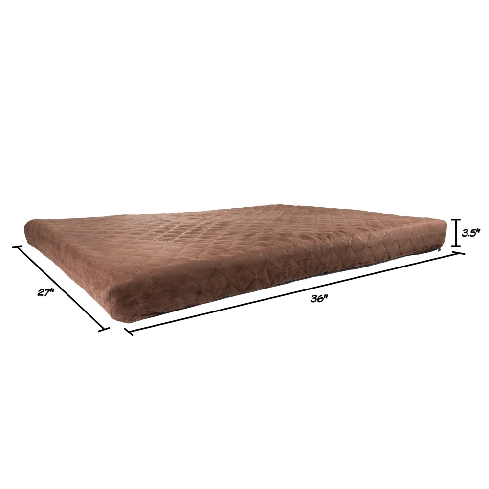 Waterproof Memory Foam Pet Bed- Indoor/Outdoor Dog Bed with Water Resistant Non Slip Bottom and Removeable Washable Cover, 36 x 27 by PETMAKER -Brown - Image 6
