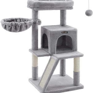 37.8-Inch Cat Tree Cat Condo Small Cat Tower with Widened Perch for Large Cats Indoor