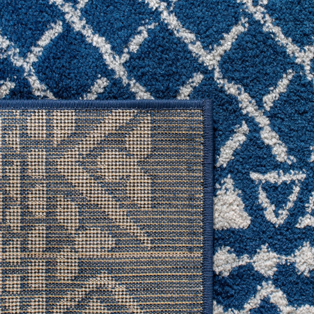 SAFAVIEH Tulum Ronald Oriental Area Rug, Navy/Ivory, 6'7" x 6'7" Square - Image 5