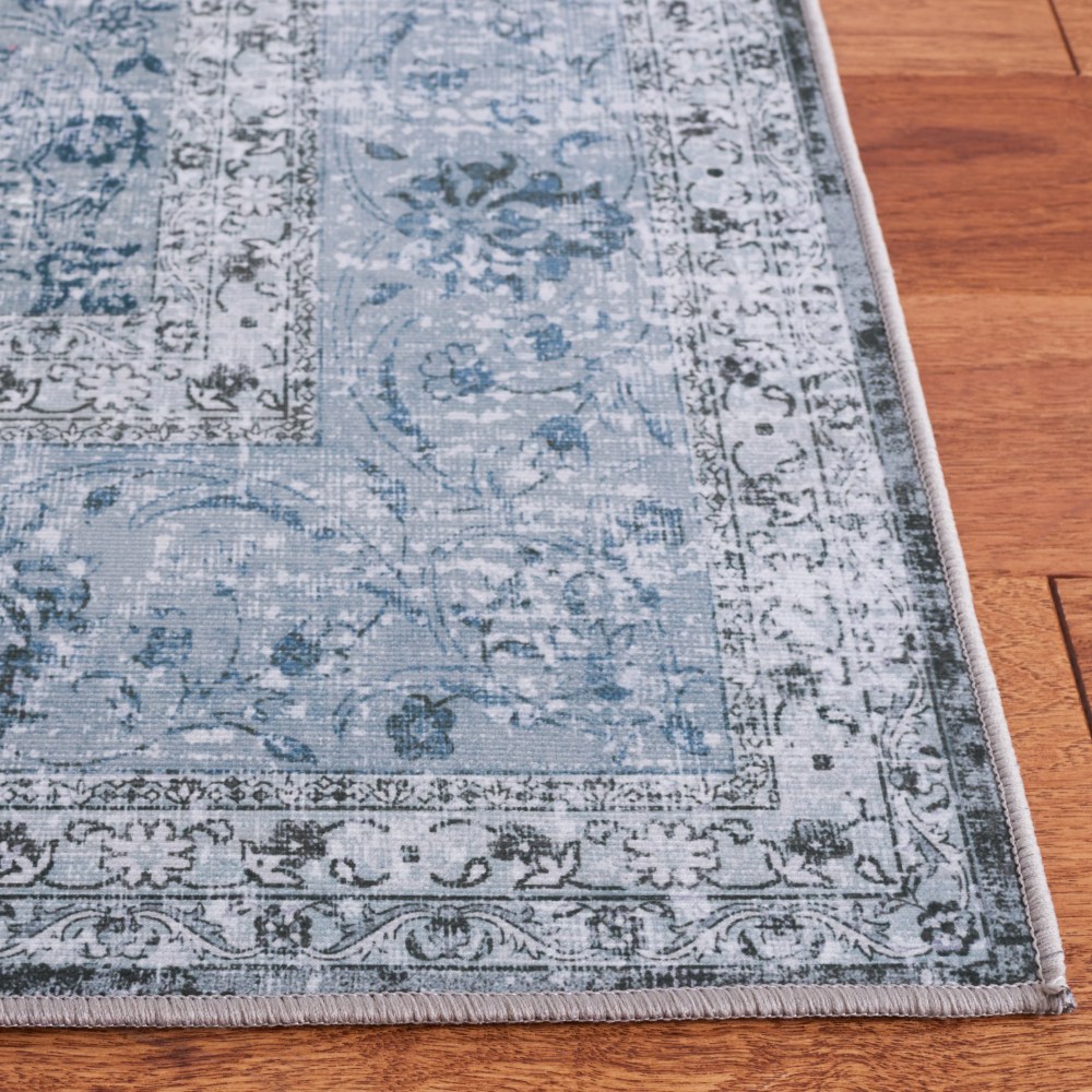 SAFAVIEH Tucson Donovan Traditional Machine Washable Area Rug, 5" x 8", Green - Image 10