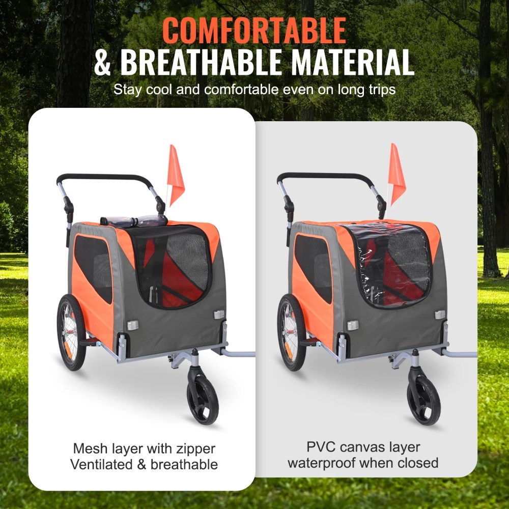 SKYSHALO Pet Bicycle Trailer & Stroller for Dogs and Cats, Multicolor - Image 6