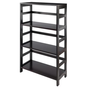 Winsome Leo 3-Section Wide Open Shelf,Espresso