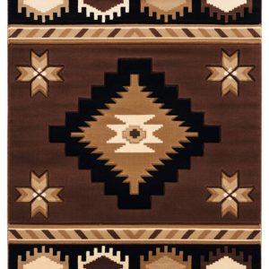 United Weavers Drachma Volos Southwestern Geometric Runner Rug, Brown, 2'7" x 7'4"