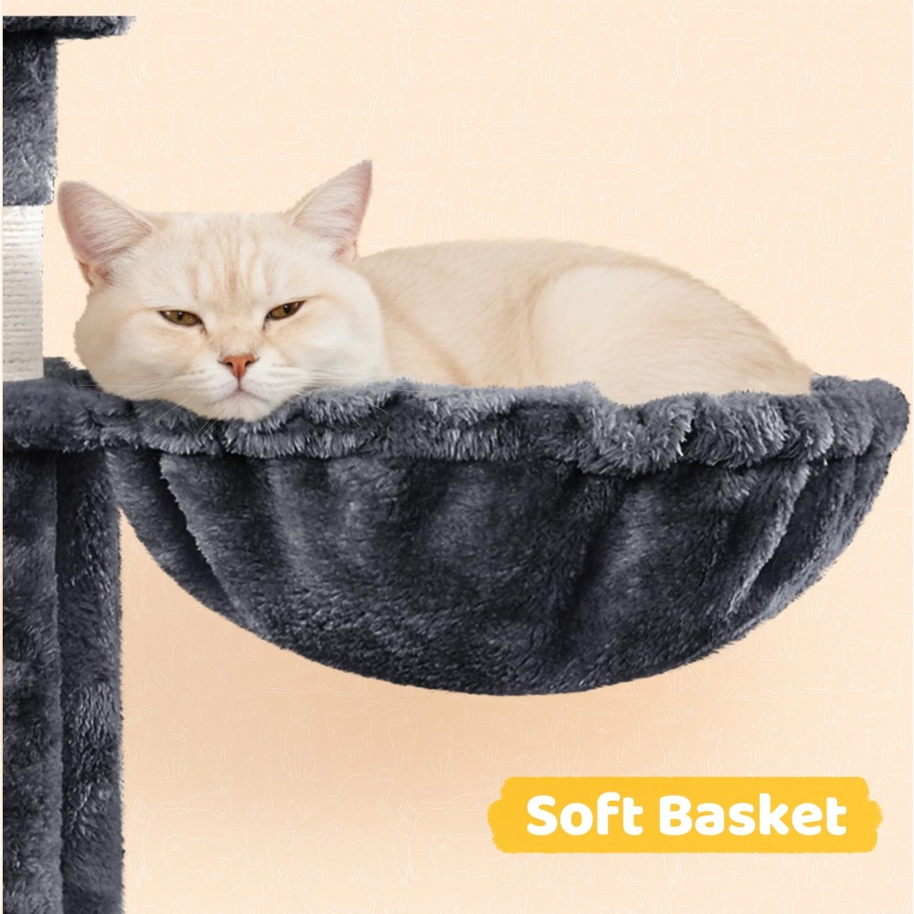 Renwick 67" H Multi-Level Cat Tree Cat Tower with Condos, Dark Gray - Image 10