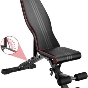 Adjustable Weight Bench, Foldable Workout Bench 660lbs Home Gyms Press Dumbbell Dprodo Bench with Extended Head and Spine Support