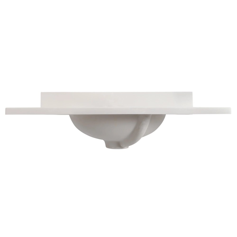 Design House Cultured Marble 31" x 19" Single Bowl Vanity Top with Centerset Mount and Backsplash, Ivory Swirl - Image 15