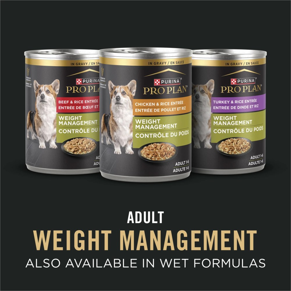 Purina Pro Plan Adult 7 Plus Weight Management Shredded Blend Chicken and Rice Formula Dog Food Senior Formula, 18 lb Bag - Image 6
