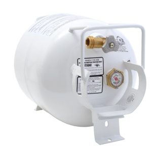 Flame King 20LB Empty Steel Horizontal Propane Tank Cylinder with OPD & Built-in Gauge
