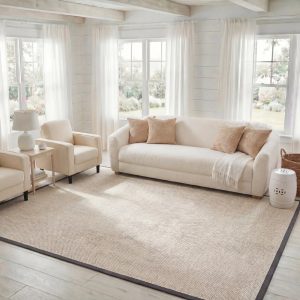 Safavieh Natural Fiber Kentigern Solid Area Rug, Marble/Dark Gray, 8" x 10"