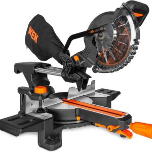 WEN 20V Max Cordless Brushless 7.25-Inch Single Bevel Sliding Compound Miter Saw with LED Cutline,4Ah Battery and Charger (20672)