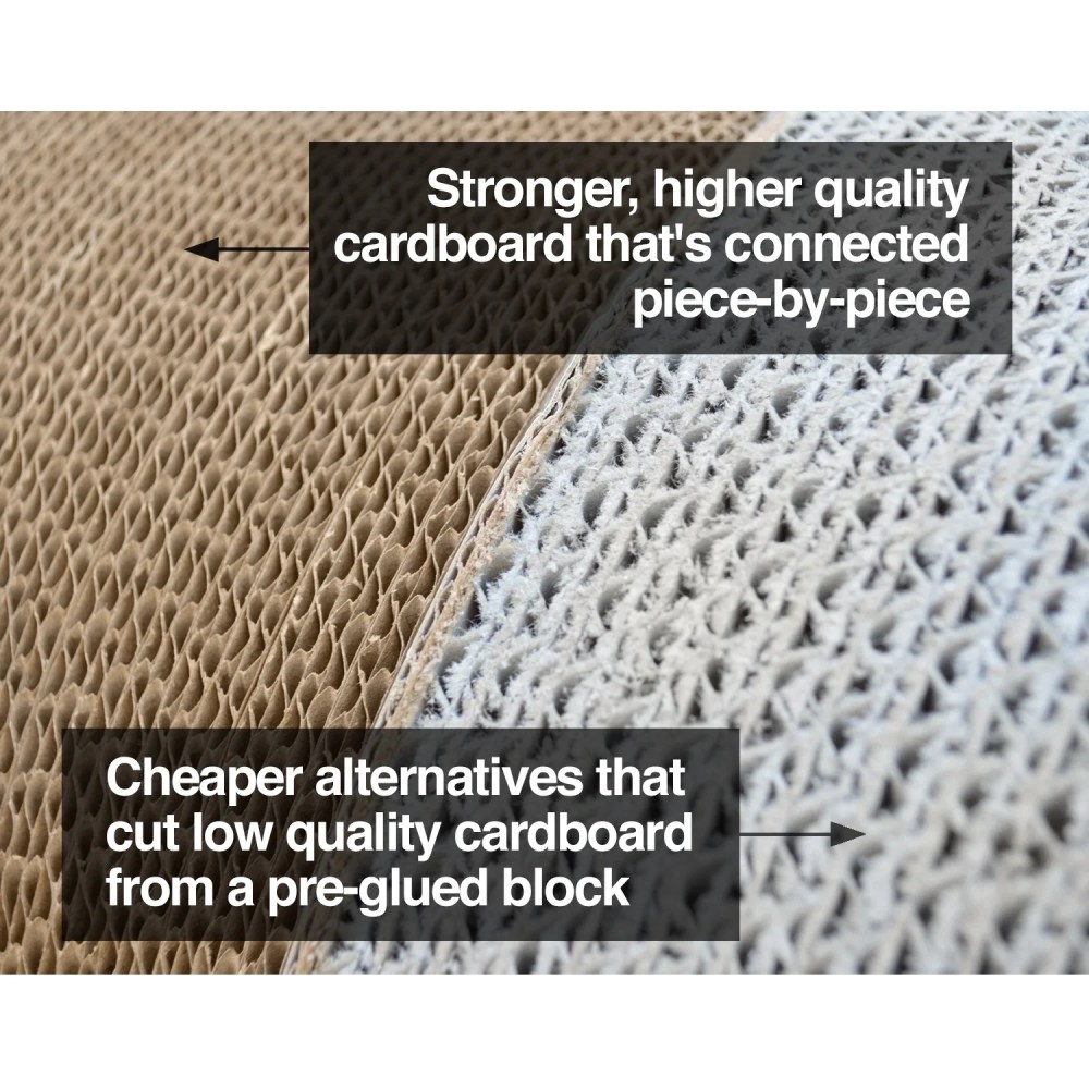 PetFusion Ultimate Reversible Infinity Cat Scratcher Lounge & Bed, Durable & Long Lasting, Brown - Image 6