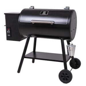 Z GRILLS Upgrade 567 Sq.in Cooking Area Wood Pellet Grill & Smoker 8 in 1 BBQ Smoker with PID Controller,  10 Lbs Hopper,  Storage Shelf for Outdoor BBQ