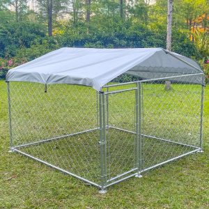 6.56ft x 6.56ft Outdoor Dog Kennel Metal Playpen Heavy Duty Dog Cages for Large Dogs Run Outside Exercise Pet Fences for Yard