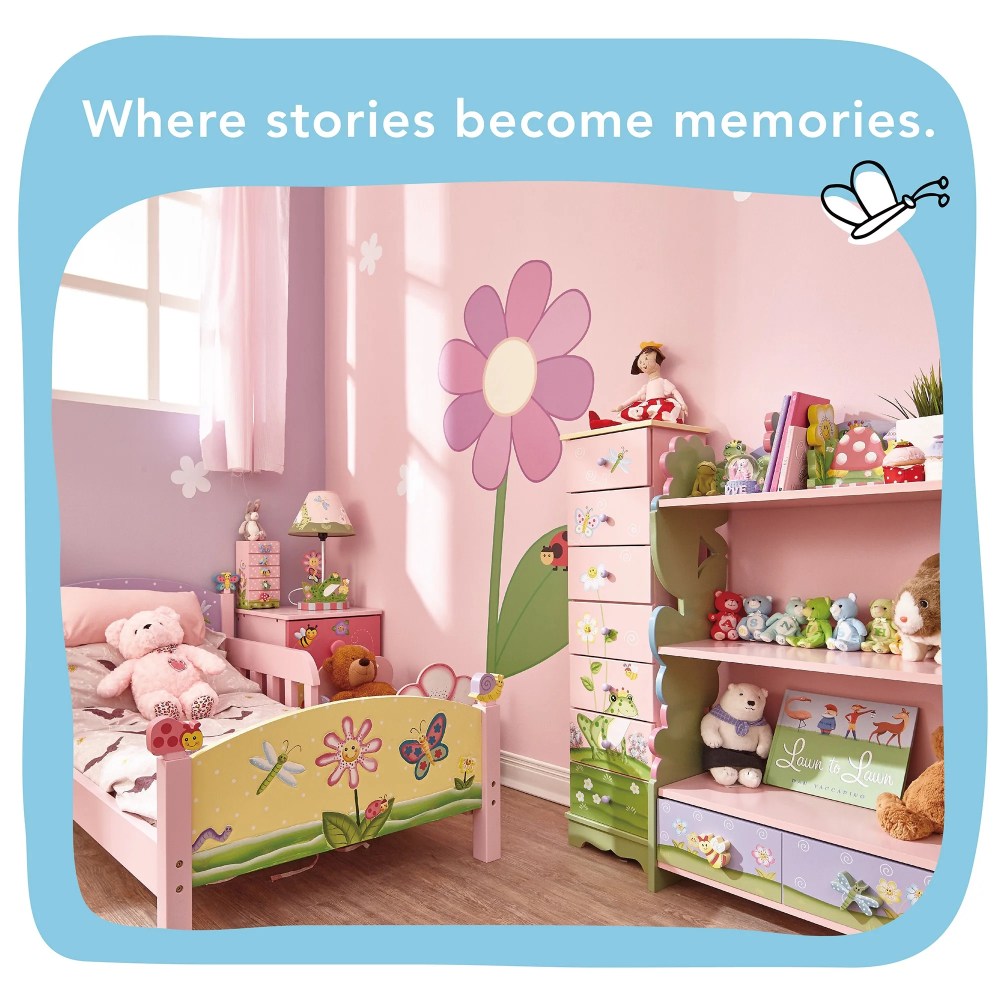 Fantasy Fields Magic Garden Kids 3-Tier Bookshelf & Drawer - Image 10