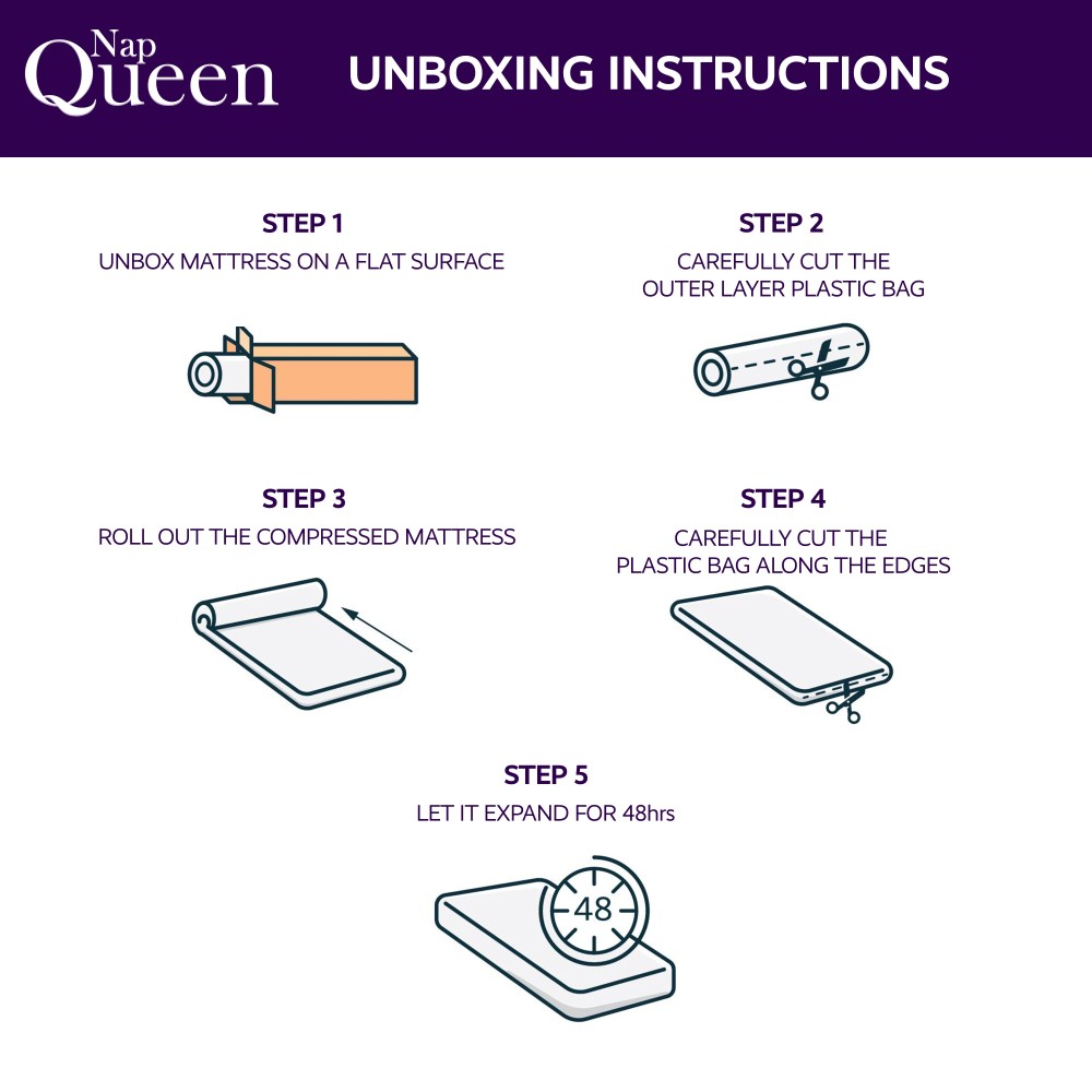 NapQueen Queen Mattress, 10 Inch Charcoal Memory Foam Mattress, CertiPUR-US Certified, Mattress in a Box - Image 10