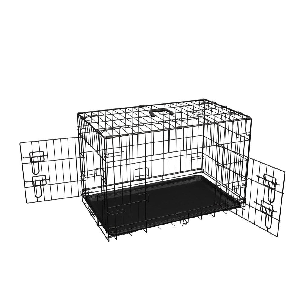 MAYEERTY 30-Inch Medium Dog Crate with Divider, Leak-Proof Tray, Double Door Metal Cage - Image 7