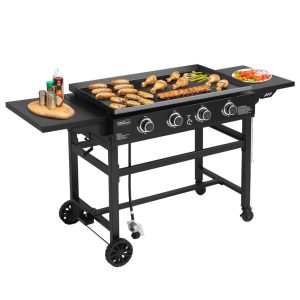 Royal Gourmet GB4001C 4-Burner 52000-BTU Propane Gas Grill Griddle,  36"L,  With Cover