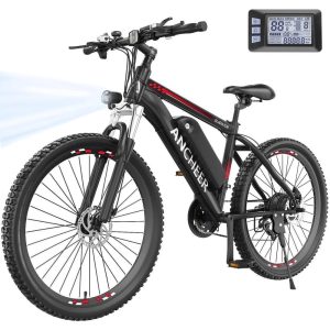 ANCHEER Gladiator 500W 26" Electric Bike for Adults,  Electric Mountain Bike with 2.1 Inch eMTB Tire,  48V 10.4Ah Battery,  3H Fast Charge,  Shimano 21 Speed,  Adults Electric Bicycle UL2849