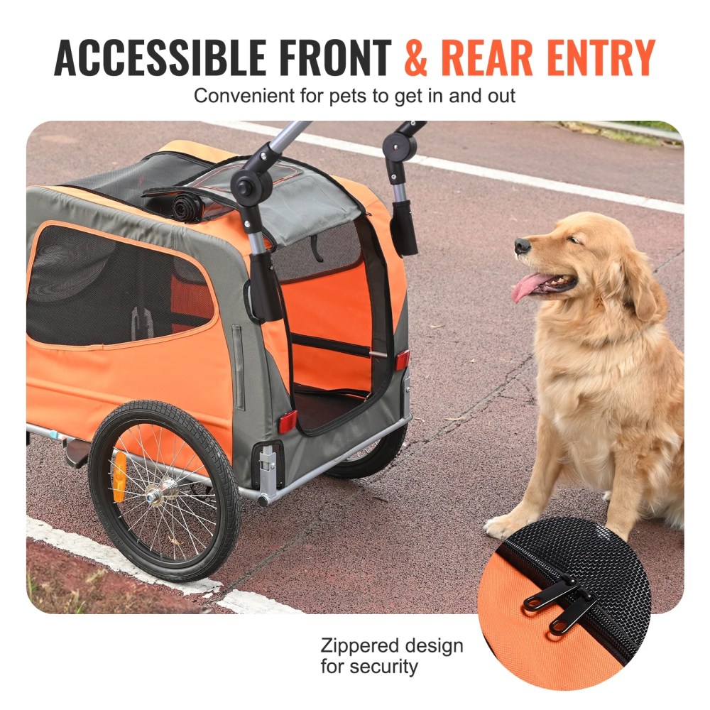 SKYSHALO Pet Bicycle Trailer & Stroller for Dogs and Cats, Multicolor - Image 3