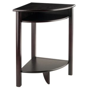 Winsome Wood Liso Corner Desk with Shelf,Espresso Finish