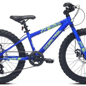 20" Ozark Trail Mountain Bicycle, 7 Speed, Fits Riders 3'11"-4'4", Child, Unisex, Blue
