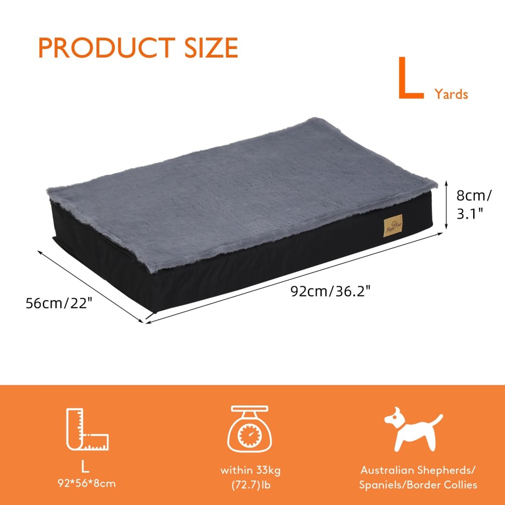 BingoPaw Large Dog Bed Waterproof Cushion Pet Crate Mattress Mat Indoor Outdoor - Image 9