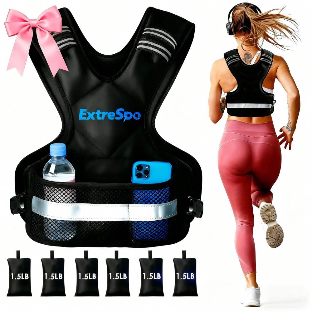 Weighted Vest for Men and Women 11-20lb Vest with Ironsand Weights for Home Workouts Adjustable Body Weight Vest Exercise Set for Cardio and Strength Training