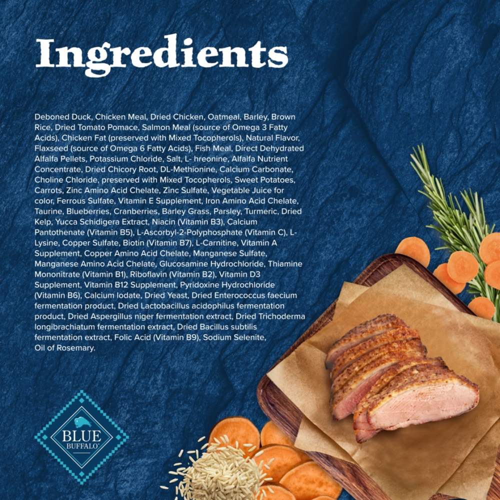 Blue Buffalo Wilderness Natural High-Protein Dry Food for Adult Dogs, Duck, 13-lb bag. - Image 7