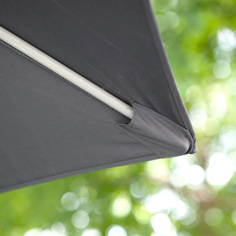 DestinationGear 8.5 ft. Aluminum Market Umbrella with Wind Resistant Doppler, Charcoal - Image 5