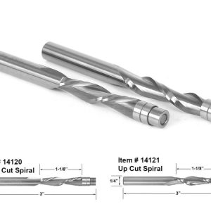 Yonico Solid Carbide Flush Trim Spiral 2Pc. Router Bit Set - 1/4" Shank - 14220