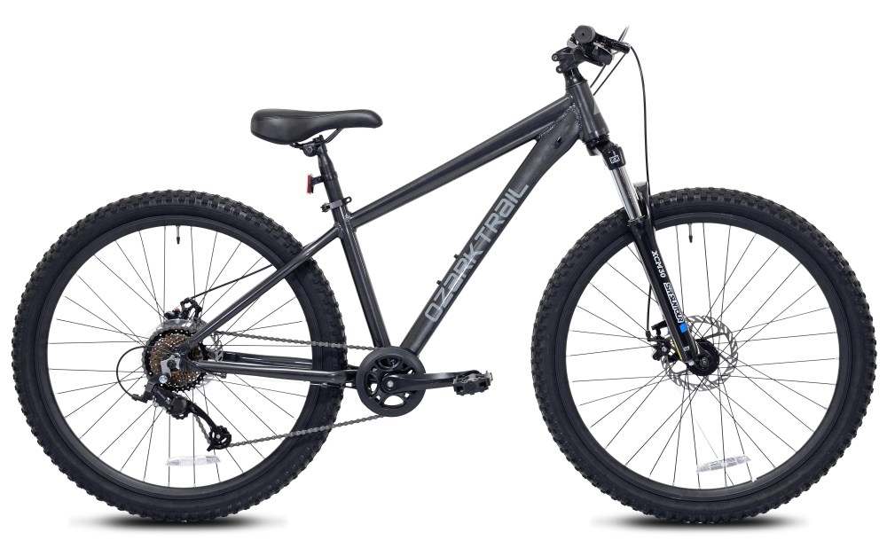 27.5" Ozark Trail Timber Mountain Bicycle, Small Frame, Fits Riders 5'0" - 5'6", Black, Adult, Unisex
