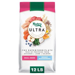 Nutro Ultra Adult Weight Management Small Breed Dry Dog Food,  Chicken,  Lamb and Salmon,  12 lb Bag