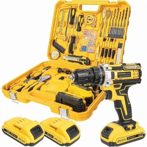Ailongcity 21V Power Tool Set 2Ah,120 Pieces