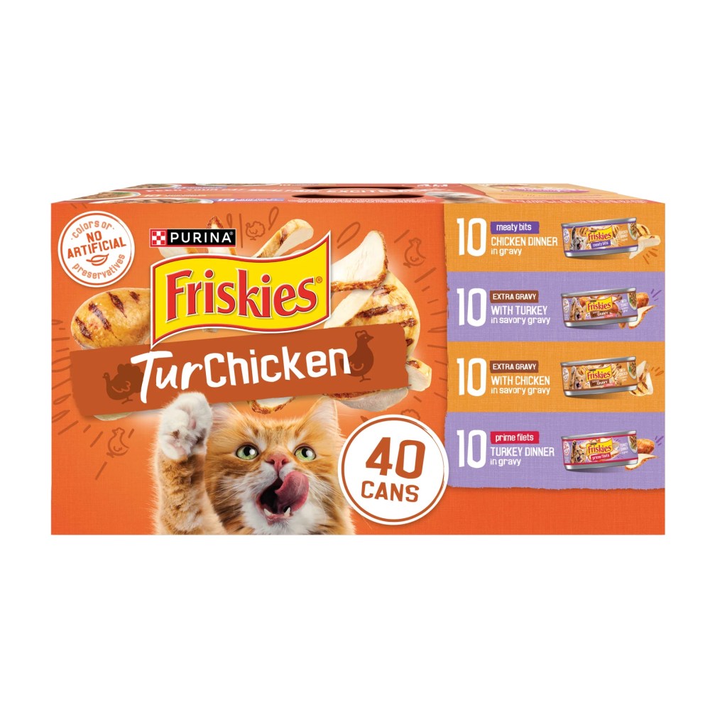 (2 pack) Purina Friskies Turchicken Gravy, Soft Variety Pack, Wet Cat Food, 5.5 oz Cans - Image 2