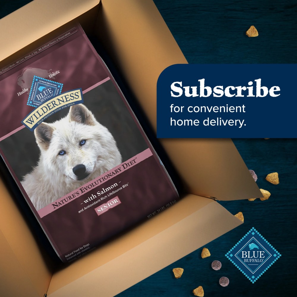 Blue Buffalo Wilderness High-Protein Natural Dry Food for Senior Dogs, Salmon Recipe, 13-lb. Bag - Image 10
