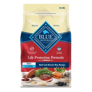 Blue Buffalo Life Protection Formula Natural Dry Dog Food,  Beef & Brown Rice,  34-lb. Bag