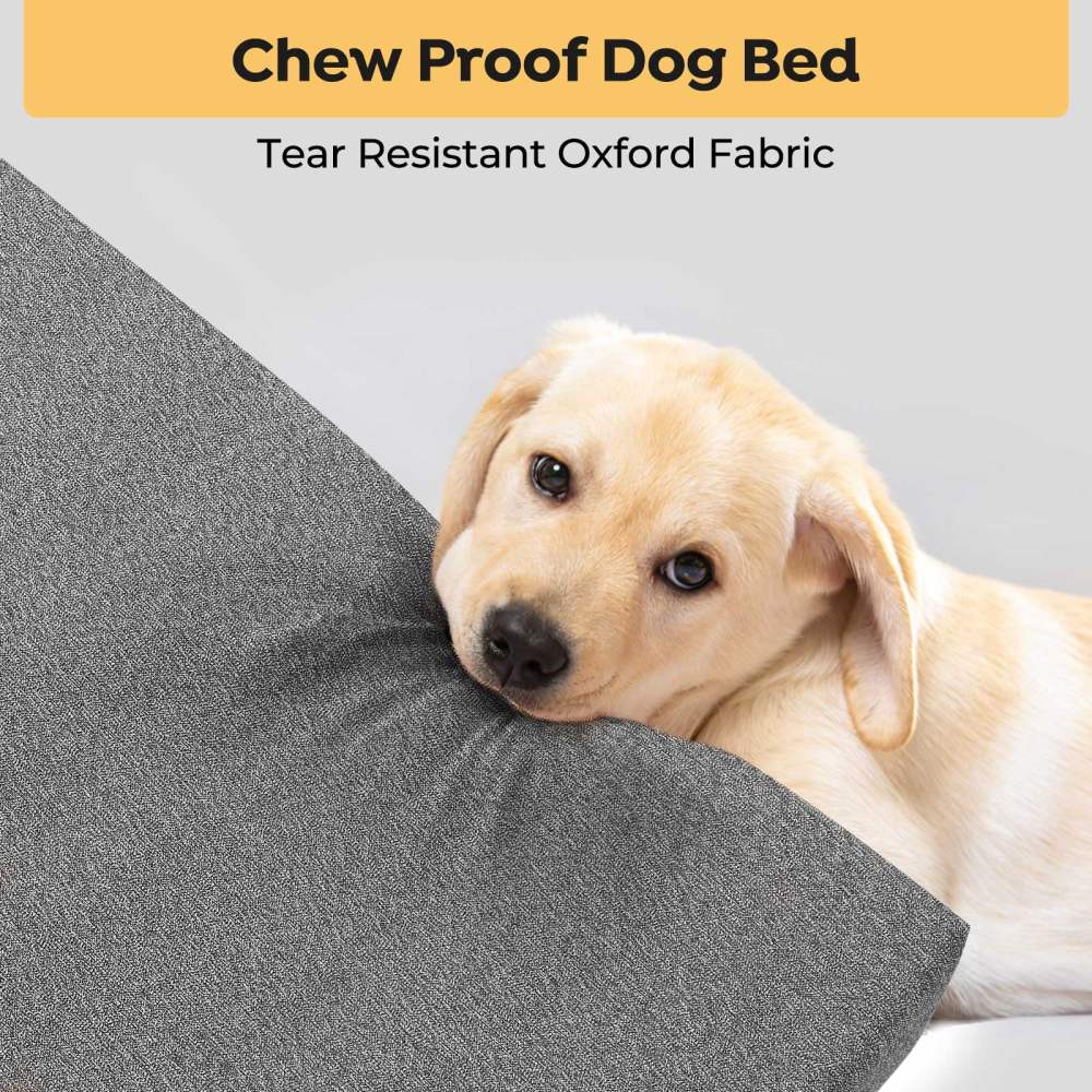 Veehoo Chew Proof Dog Bed for Crate, Pet Pad with Removable Washable Cover, Medium, Black - Image 8