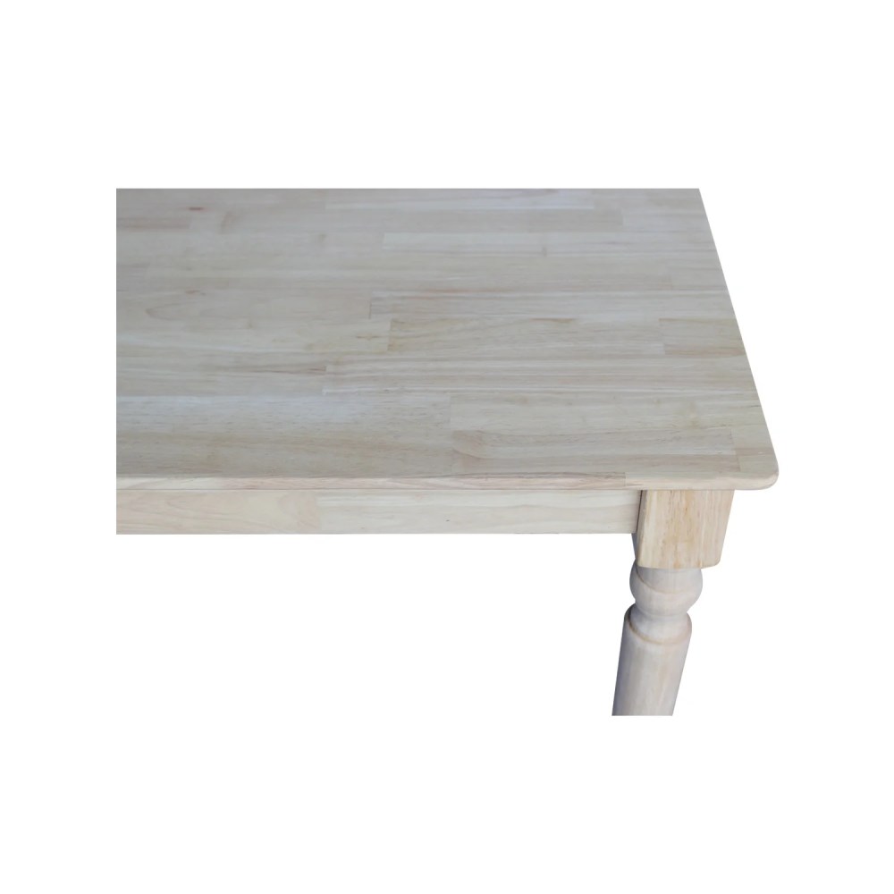 International Concepts Solid Wood Top Table - Turned Legs - Image 8