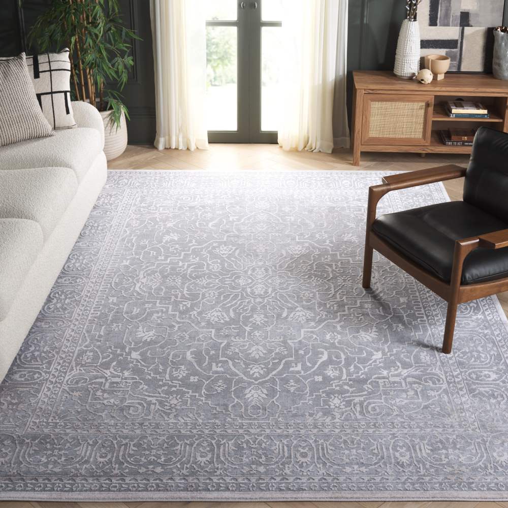 Safavieh Reflection Dolkar Oriental Area Rug, Light Gray/Cream, 12" x 18"