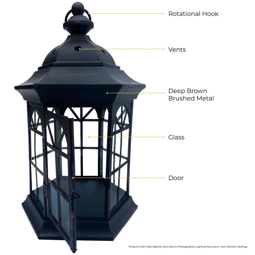 71 Inch Three Tier Steel Lantern Stand/Hanger - Backyard Expressions - Image 2