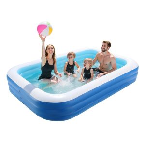 VEVOR Inflatable Pool,  118 x 67 x 20 inch Large Inflatable Swimming Pool,  Family Large Swimming Pools with Repair Patches,  Blow Up Pools for Kids,  Adults,  Family,  Indoor Outdoor,  Summer Water P